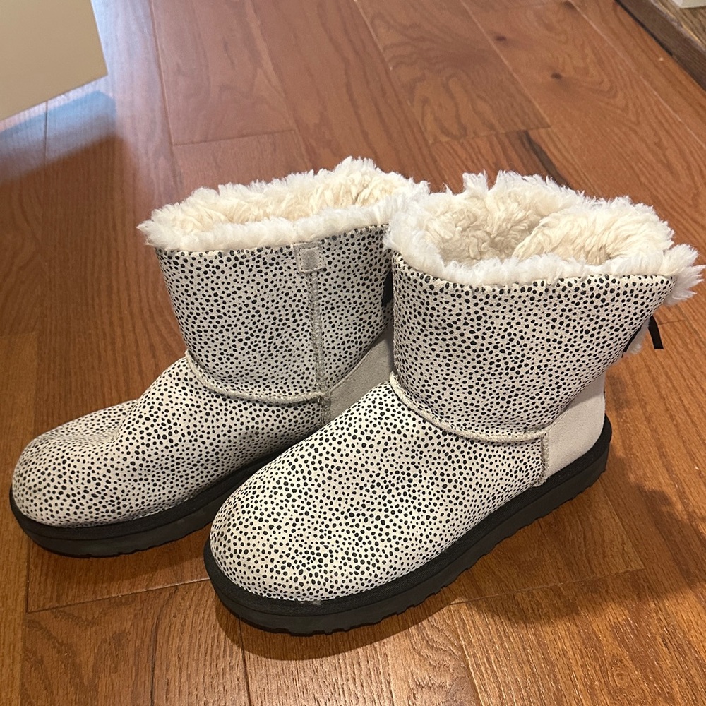 UGG Black and White Ankle Boots